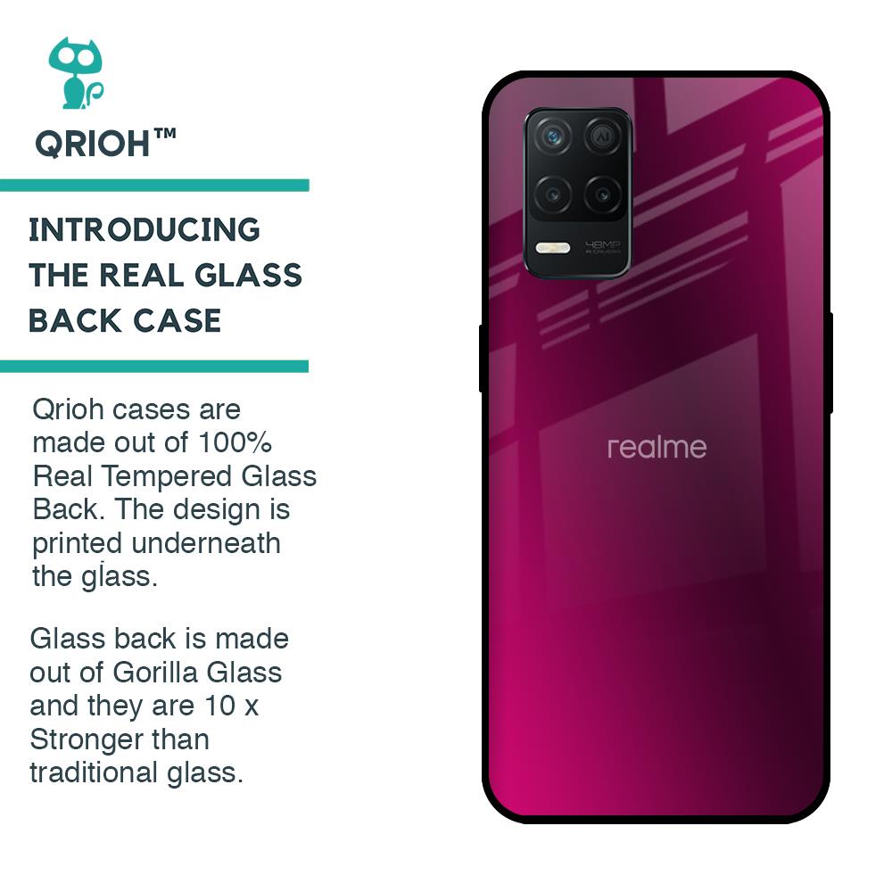 Pink Burst Glass Case for Realme 8 5G