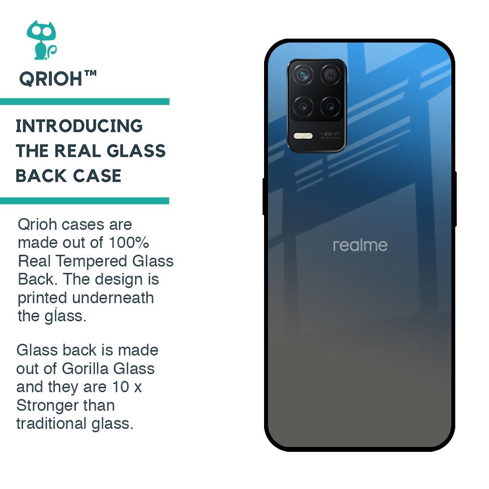 Blue Grey Ombre Glass Case for Realme 8 5G