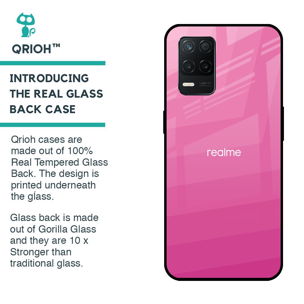 Pink Ribbon Caddy Glass Case for Realme 8 5G