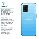 Wavy Blue Pattern Glass Case for Realme 8 5G