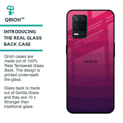 Wavy Pink Pattern Glass Case for Realme 8 5G