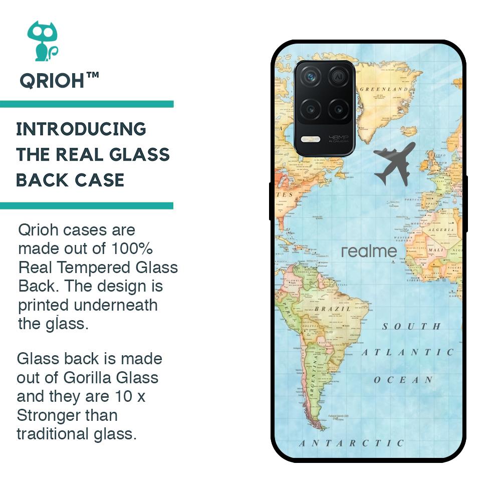 Fly Around The World Glass Case for Realme 8 5G