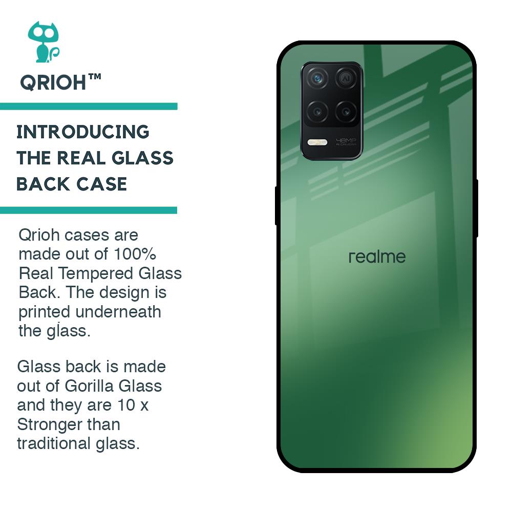 Green Grunge Texture Glass Case for Realme 8 5G