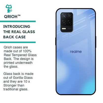 Vibrant Blue Texture Glass Case for Realme 8 5G
