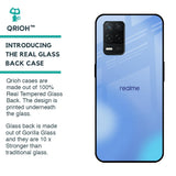 Vibrant Blue Texture Glass Case for Realme 8 5G