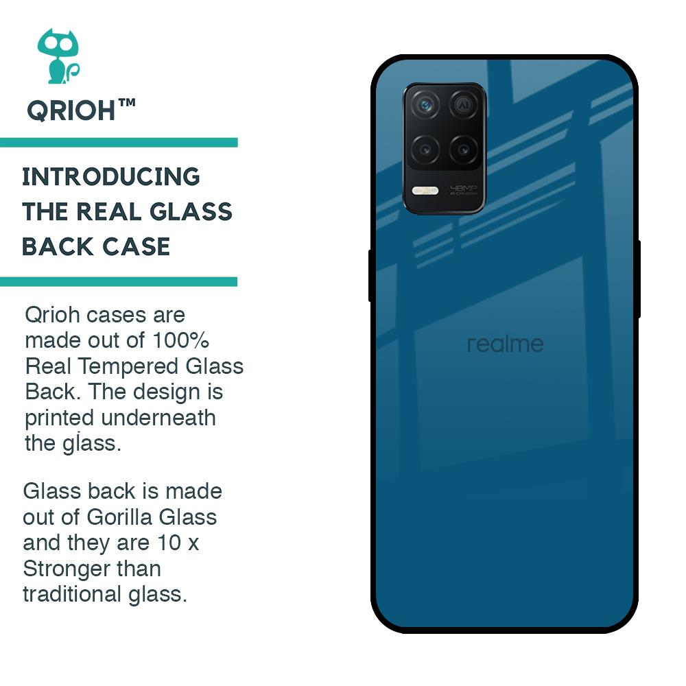 Cobalt Blue Glass Case for Realme 8 5G