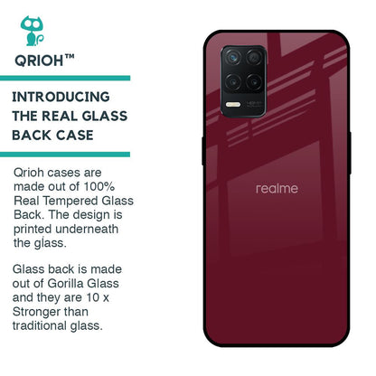 Classic Burgundy Glass Case for Realme 8 5G