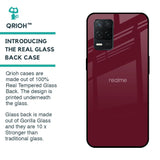 Classic Burgundy Glass Case for Realme 8 5G