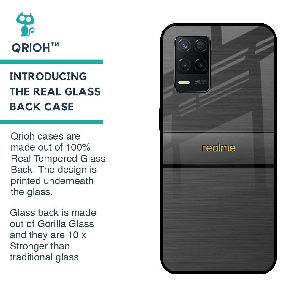 Grey Metallic Glass Case For Realme 8 5G