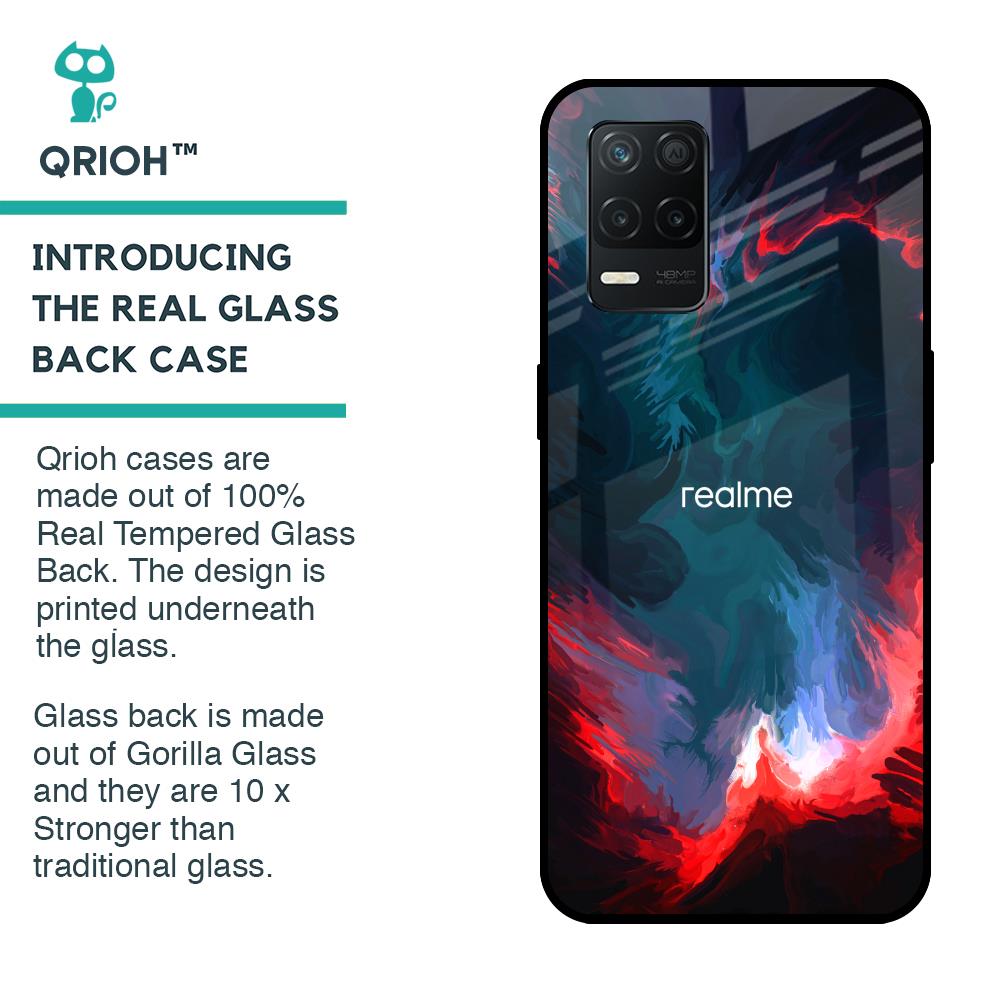 Brush Art Glass Case For Realme 8 5G