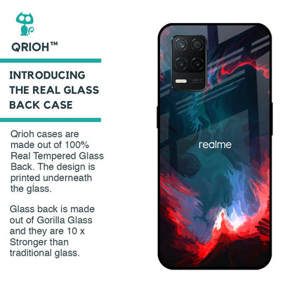 Brush Art Glass Case For Realme 8 5G