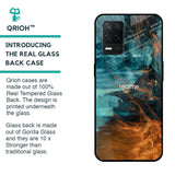 Golden Splash Glass Case for Realme 8 5G