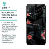 Tropical Art Flower Glass Case for Realme 8 5G