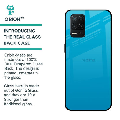 Blue Aqua Glass Case for Realme 8 5G