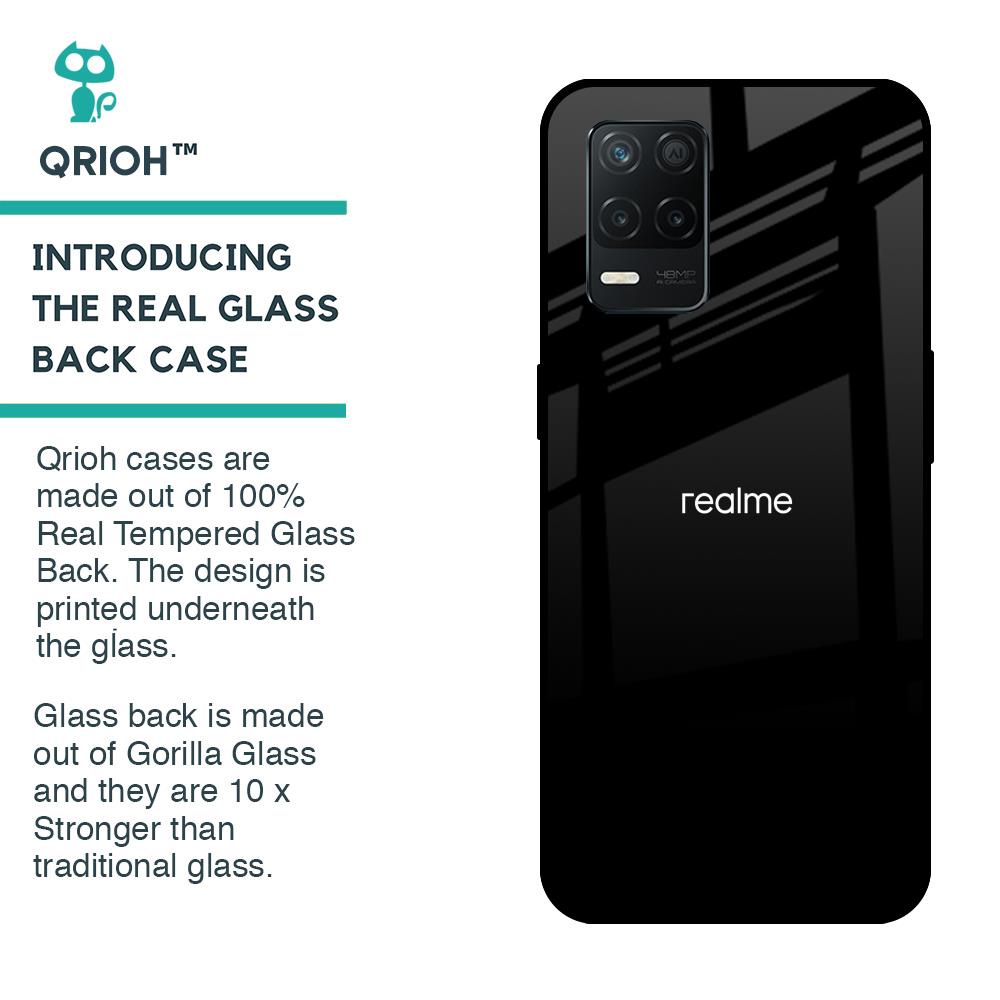 Jet Black Glass Case for Realme 8 5G