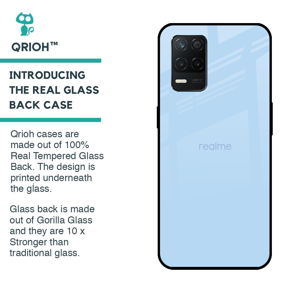 Pastel Sky Blue Glass Case for Realme 8 5G