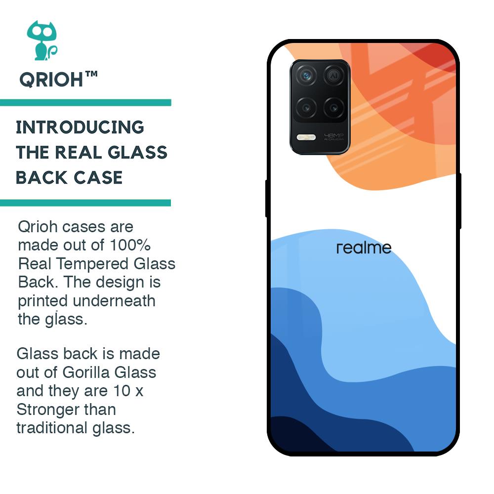 Wavy Color Pattern Glass Case for Realme 8 5G