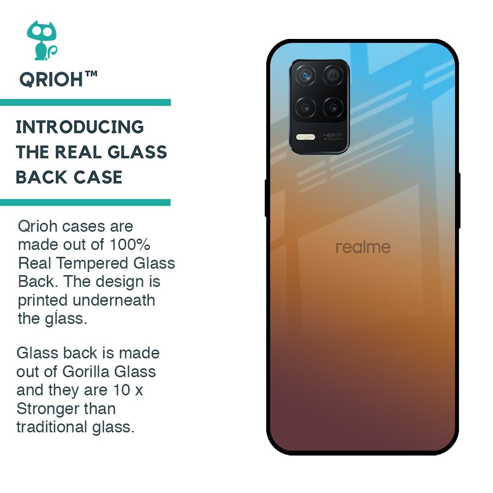 Rich Brown Glass Case for Realme 8 5G