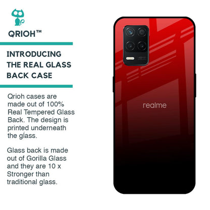 Maroon Faded Glass Case for Realme 8 5G