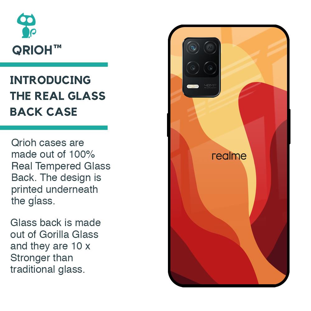 Magma Color Pattern Glass Case for Realme 8 5G