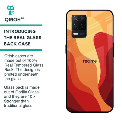 Magma Color Pattern Glass Case for Realme 8 5G