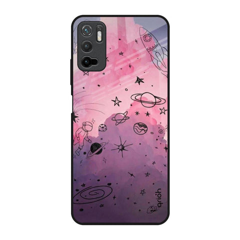 Space Doodles Poco M3 Pro Glass Back Cover Online