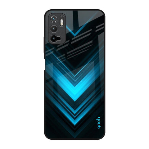 Vertical Blue Arrow Poco M3 Pro Glass Back Cover Online