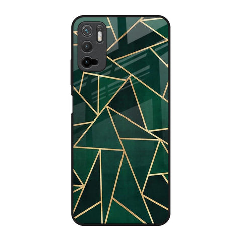 Abstract Green Poco M3 Pro Glass Back Cover Online