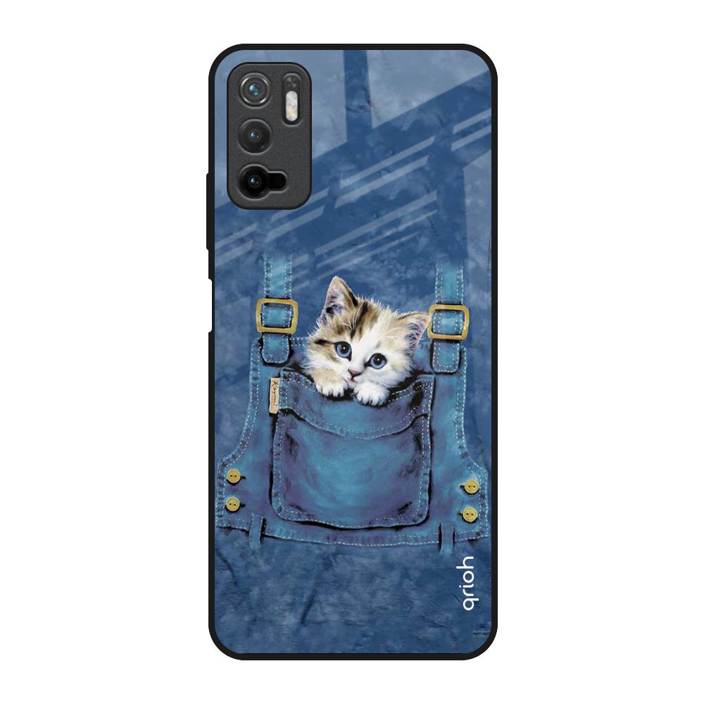 Kitty In Pocket Poco M3 Pro Glass Back Cover Online