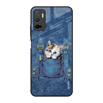 Kitty In Pocket Poco M3 Pro Glass Back Cover Online