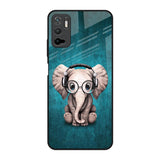 Adorable Baby Elephant Poco M3 Pro Glass Back Cover Online