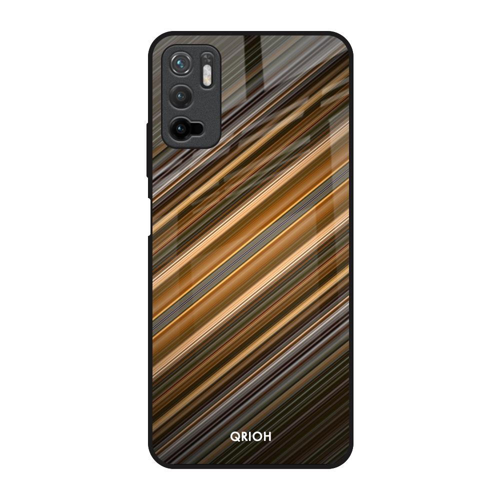 Diagonal Slash Pattern Poco M3 Pro Glass Back Cover Online