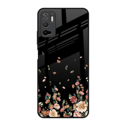 Floating Floral Print Poco M3 Pro Glass Back Cover Online