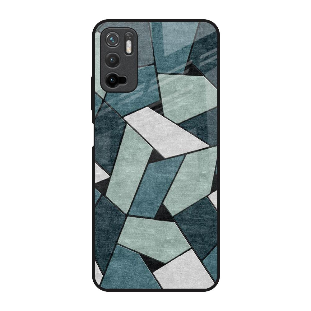 Abstact Tiles Poco M3 Pro Glass Back Cover Online