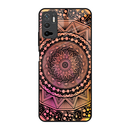 Floral Mandala Poco M3 Pro Glass Back Cover Online