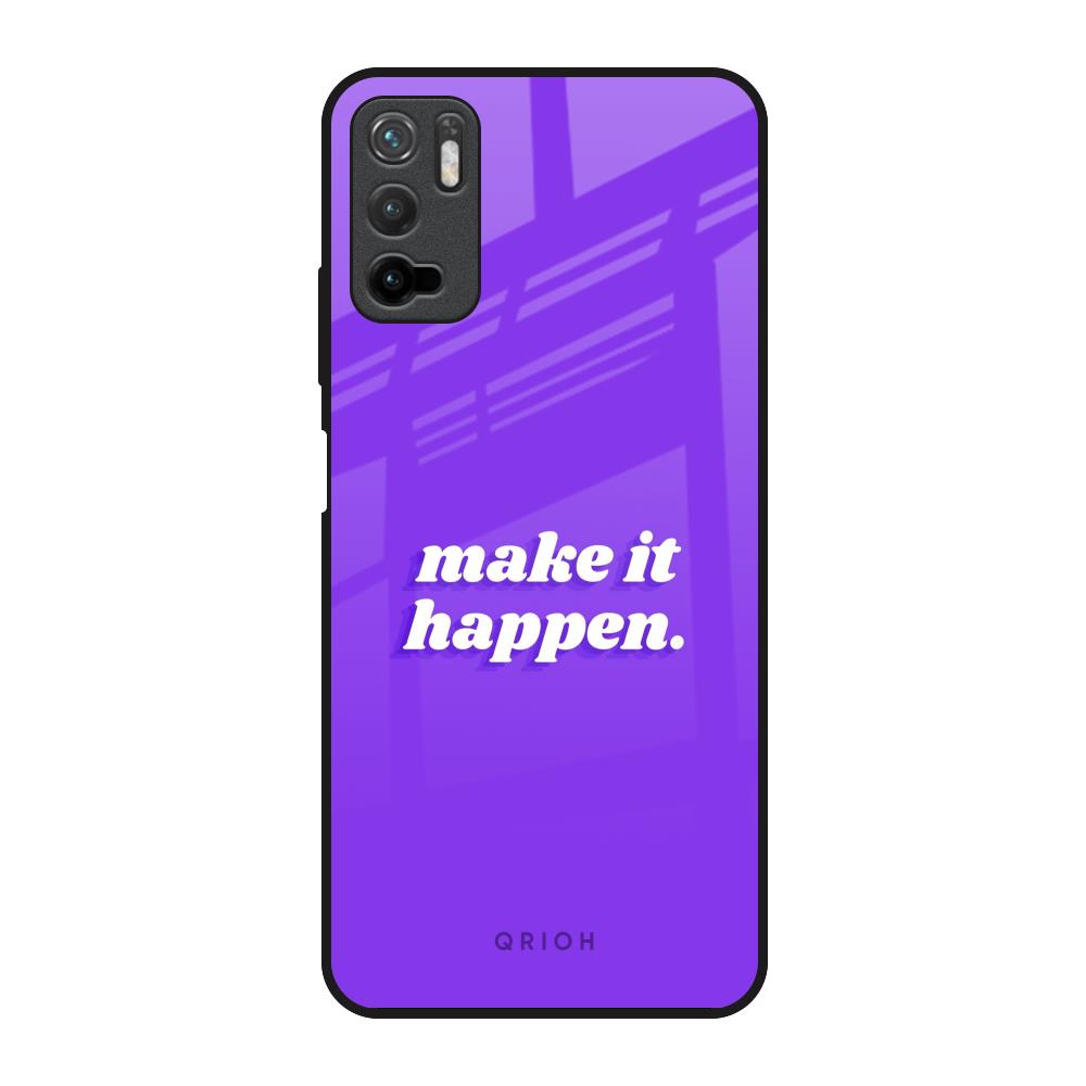Make it Happen Poco M3 Pro Glass Back Cover Online