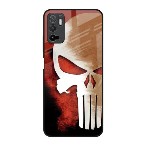 Red Skull Poco M3 Pro Glass Back Cover Online