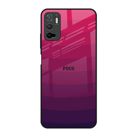 Wavy Pink Pattern Poco M3 Pro Glass Back Cover Online