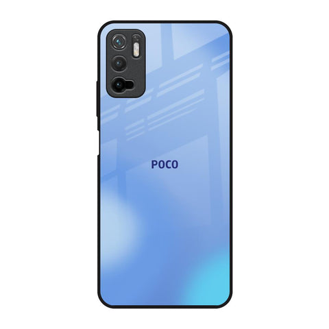 Vibrant Blue Texture Poco M3 Pro Glass Back Cover Online