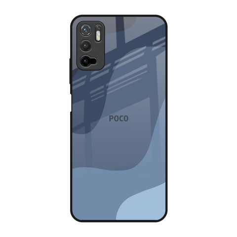 Navy Blue Ombre Poco M3 Pro Glass Back Cover Online