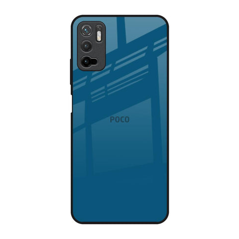 Cobalt Blue Poco M3 Pro Glass Back Cover Online