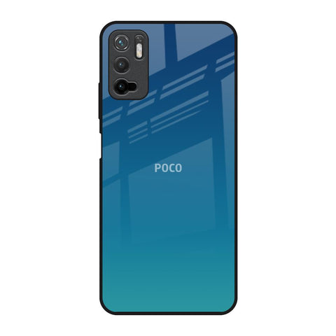 Celestial Blue Poco M3 Pro Glass Back Cover Online