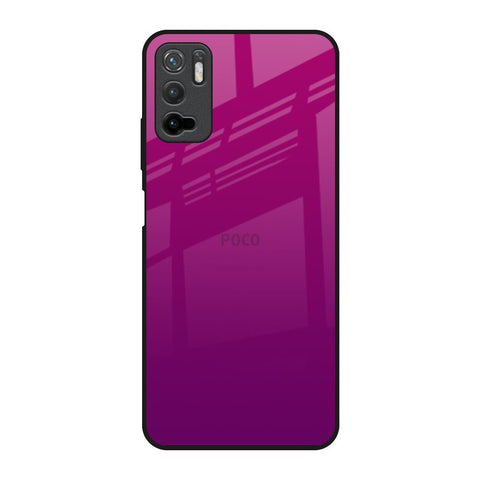 Magenta Gradient Poco M3 Pro Glass Back Cover Online