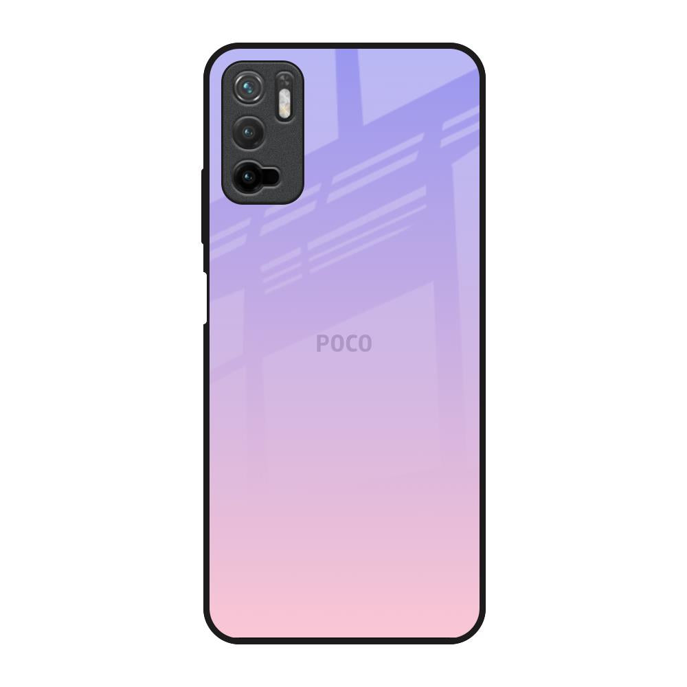 Lavender Gradient Poco M3 Pro Glass Back Cover Online