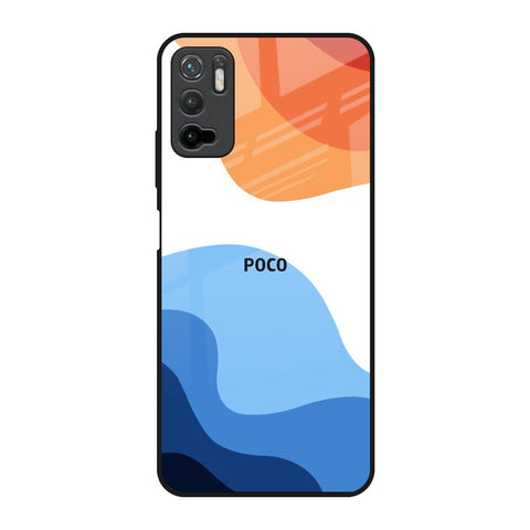 Wavy Color Pattern Poco M3 Pro Glass Back Cover Online