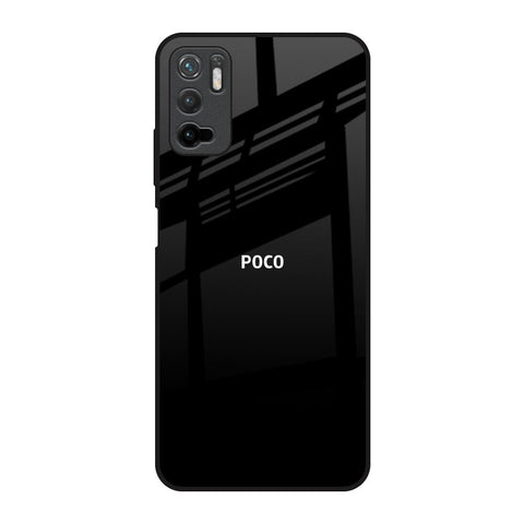 Jet Black Poco M3 Pro Glass Back Cover Online