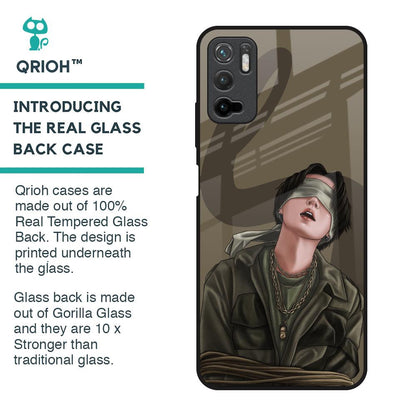Blind Fold Glass Case for Poco M3 Pro