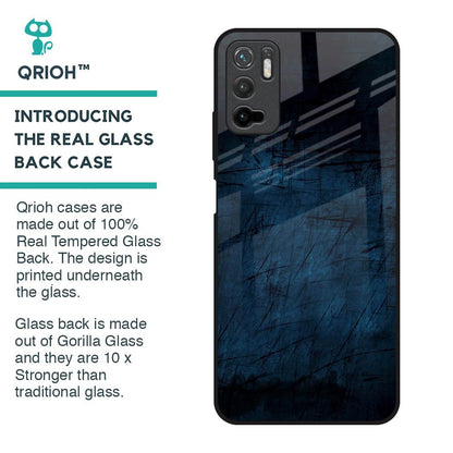 Dark Blue Grunge Glass Case for Poco M3 Pro