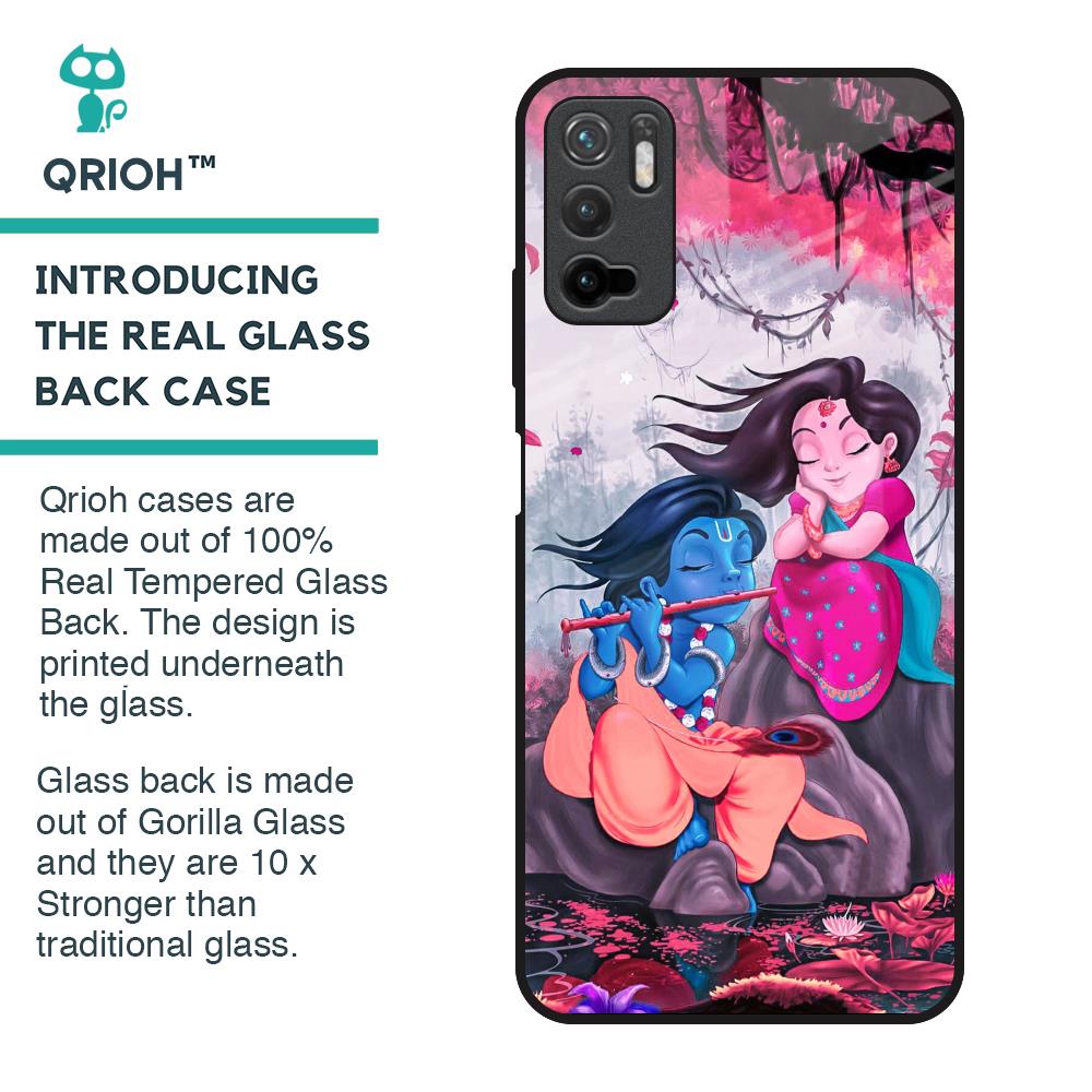 Radha Krishna Art Glass Case for Poco M3 Pro
