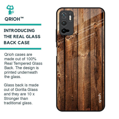 Timber Printed Glass Case for Poco M3 Pro